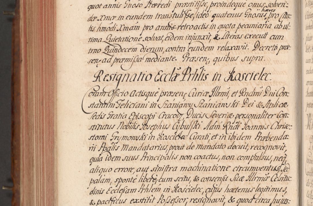 Zdjęcie nr 832 dla obiektu archiwalnego: Acta actorum episcopalium R. D. Constantini Feliciani in Szaniawy Szaniawski, episcopi Cracoviensis, ducis Severiae per annos 1724 - 1727 conscripta. Volumen II