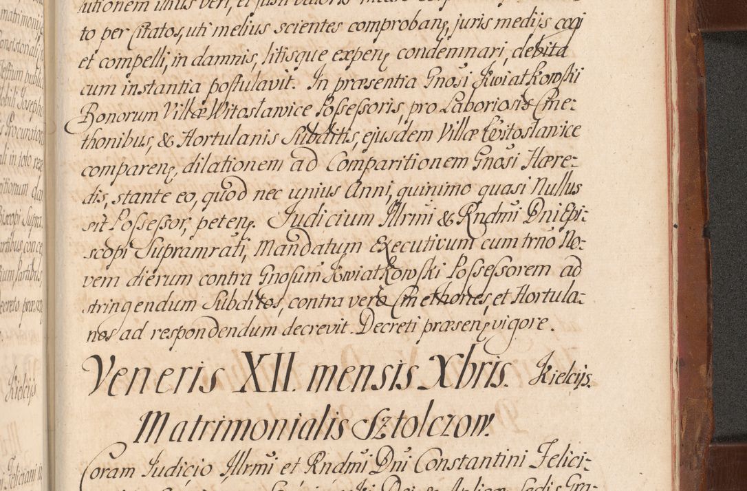 Zdjęcie nr 823 dla obiektu archiwalnego: Acta actorum episcopalium R. D. Constantini Feliciani in Szaniawy Szaniawski, episcopi Cracoviensis, ducis Severiae per annos 1724 - 1727 conscripta. Volumen II