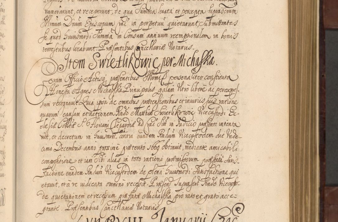 Zdjęcie nr 46 dla obiektu archiwalnego: Acta actorum episcopalium R. D. Andreae Trzebicki ab anno 1670 ad annum 1675 mensem Martinum acticatorum Volumen V