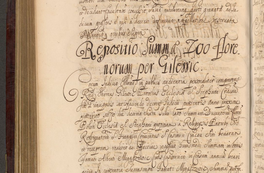 Zdjęcie nr 445 dla obiektu archiwalnego: Acta actorum episcopalium R. D. Andreae Trzebicki ab anno 1670 ad annum 1675 mensem Martinum acticatorum Volumen V