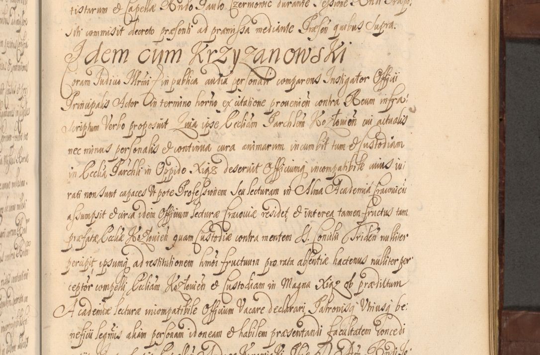 Zdjęcie nr 924 dla obiektu archiwalnego: Acta actorum episcopalium R. D. Andreae Trzebicki ab anno 1670 ad annum 1675 mensem Martinum acticatorum Volumen V