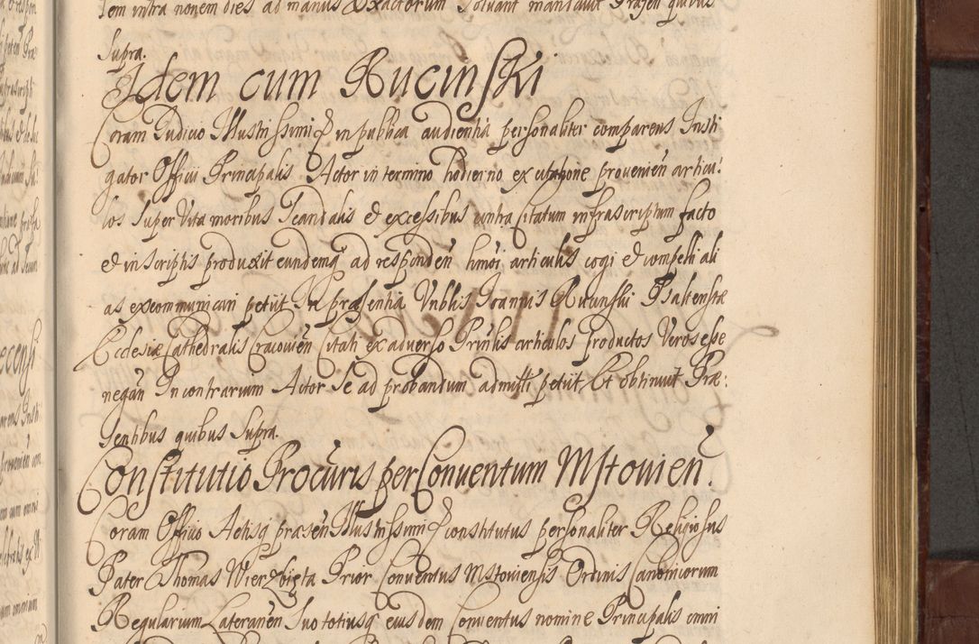 Zdjęcie nr 1126 dla obiektu archiwalnego: Acta actorum episcopalium R. D. Andreae Trzebicki ab anno 1670 ad annum 1675 mensem Martinum acticatorum Volumen V
