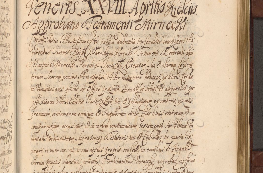 Zdjęcie nr 1096 dla obiektu archiwalnego: Acta actorum episcopalium R. D. Andreae Trzebicki ab anno 1670 ad annum 1675 mensem Martinum acticatorum Volumen V