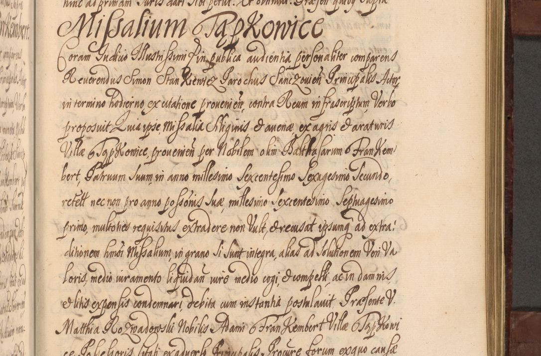 Zdjęcie nr 1064 dla obiektu archiwalnego: Acta actorum episcopalium R. D. Andreae Trzebicki ab anno 1670 ad annum 1675 mensem Martinum acticatorum Volumen V