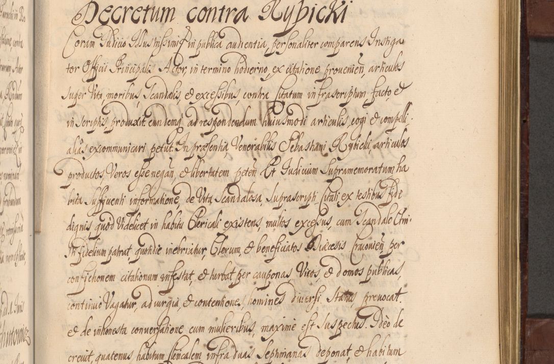 Zdjęcie nr 1030 dla obiektu archiwalnego: Acta actorum episcopalium R. D. Andreae Trzebicki ab anno 1670 ad annum 1675 mensem Martinum acticatorum Volumen V