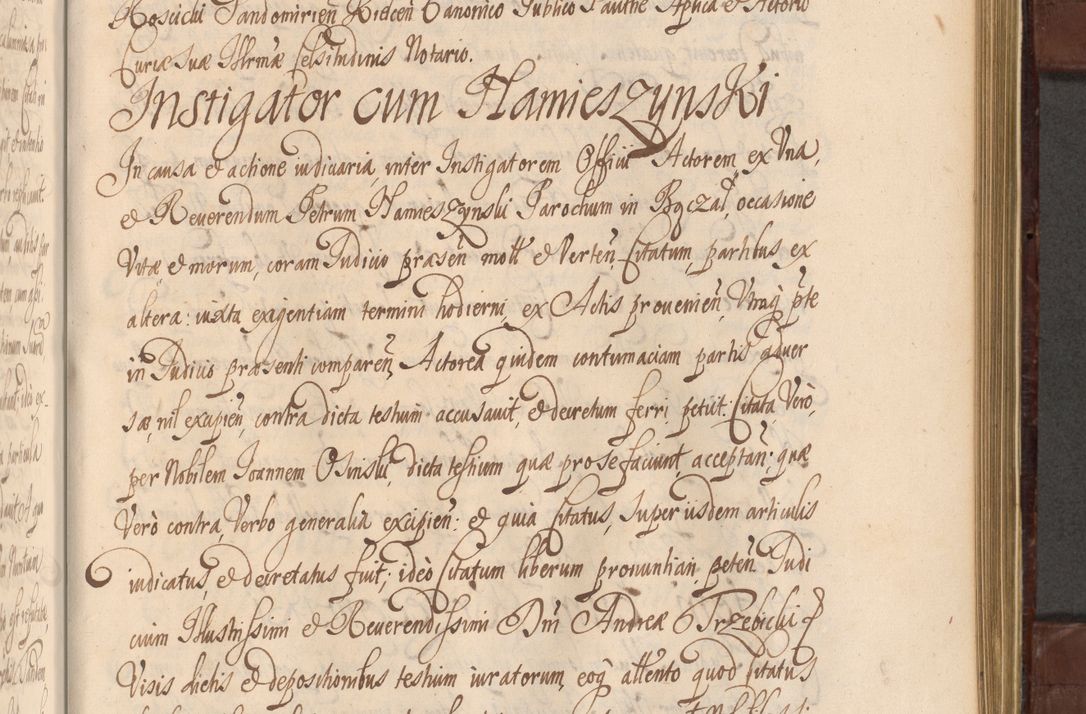 Zdjęcie nr 1020 dla obiektu archiwalnego: Acta actorum episcopalium R. D. Andreae Trzebicki ab anno 1670 ad annum 1675 mensem Martinum acticatorum Volumen V