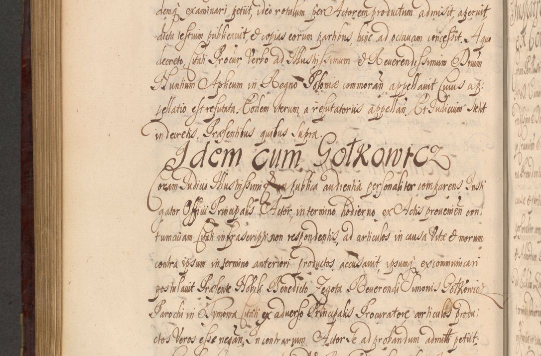 Zdjęcie nr 1009 dla obiektu archiwalnego: Acta actorum episcopalium R. D. Andreae Trzebicki ab anno 1670 ad annum 1675 mensem Martinum acticatorum Volumen V