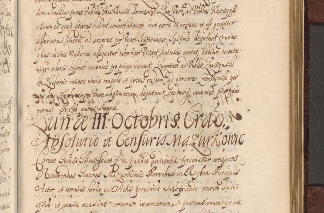 Zdjęcie nr 1004 dla obiektu archiwalnego: Acta actorum episcopalium R. D. Andreae Trzebicki ab anno 1670 ad annum 1675 mensem Martinum acticatorum Volumen V