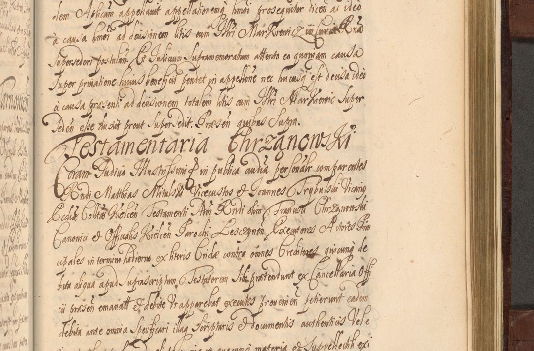 Zdjęcie nr 1318 dla obiektu archiwalnego: Acta actorum episcopalium R. D. Andreae Trzebicki ab anno 1670 ad annum 1675 mensem Martinum acticatorum Volumen V