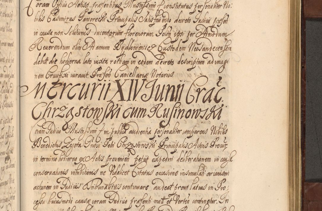 Zdjęcie nr 1160 dla obiektu archiwalnego: Acta actorum episcopalium R. D. Andreae Trzebicki ab anno 1670 ad annum 1675 mensem Martinum acticatorum Volumen V