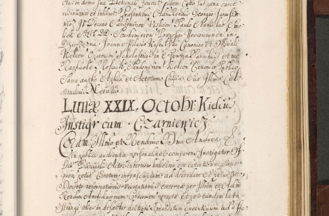 Zdjęcie nr 1558 dla obiektu archiwalnego: Acta actorum episcopalium R. D. Andreae Trzebicki ab anno 1670 ad annum 1675 mensem Martinum acticatorum Volumen V