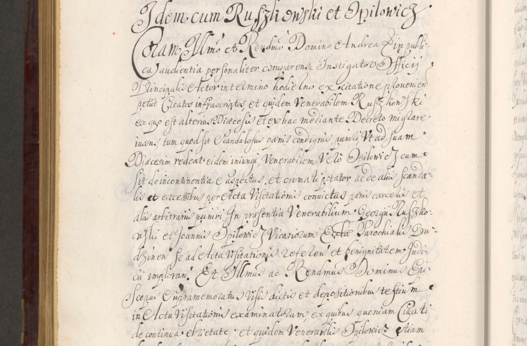 Zdjęcie nr 1555 dla obiektu archiwalnego: Acta actorum episcopalium R. D. Andreae Trzebicki ab anno 1670 ad annum 1675 mensem Martinum acticatorum Volumen V