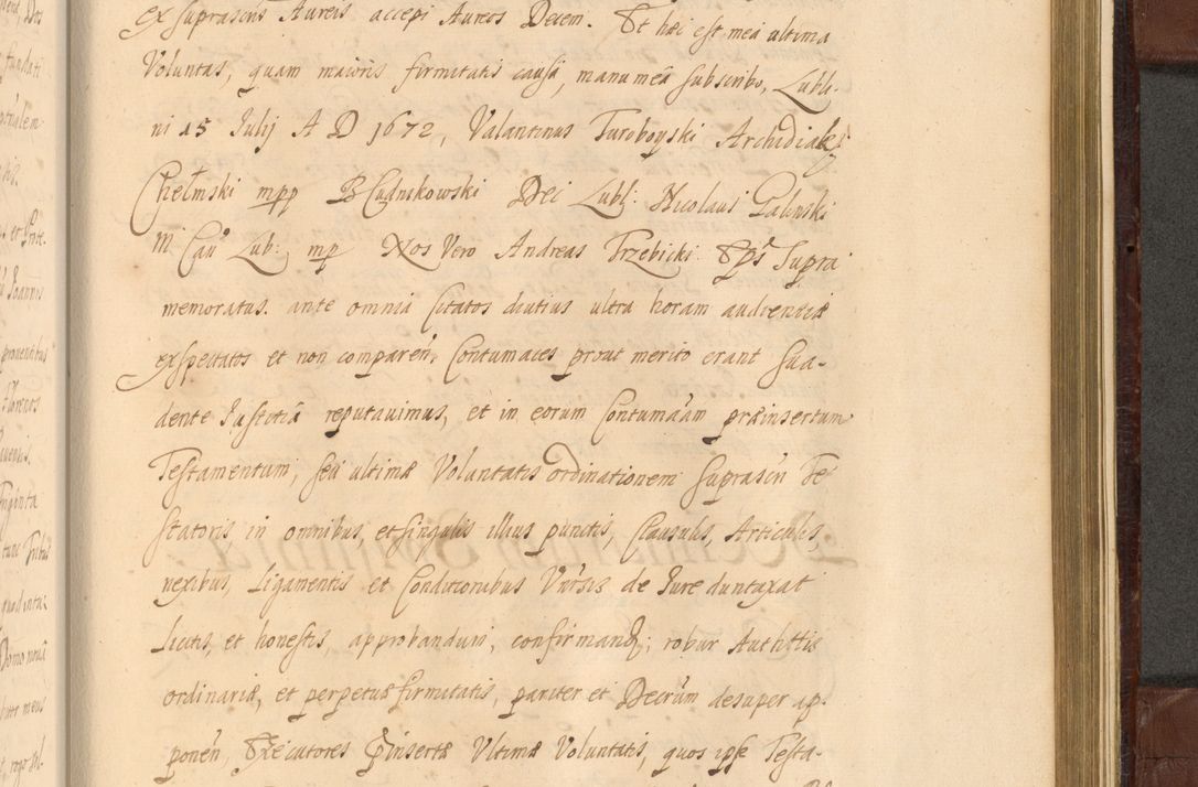 Zdjęcie nr 1388 dla obiektu archiwalnego: Acta actorum episcopalium R. D. Andreae Trzebicki ab anno 1670 ad annum 1675 mensem Martinum acticatorum Volumen V