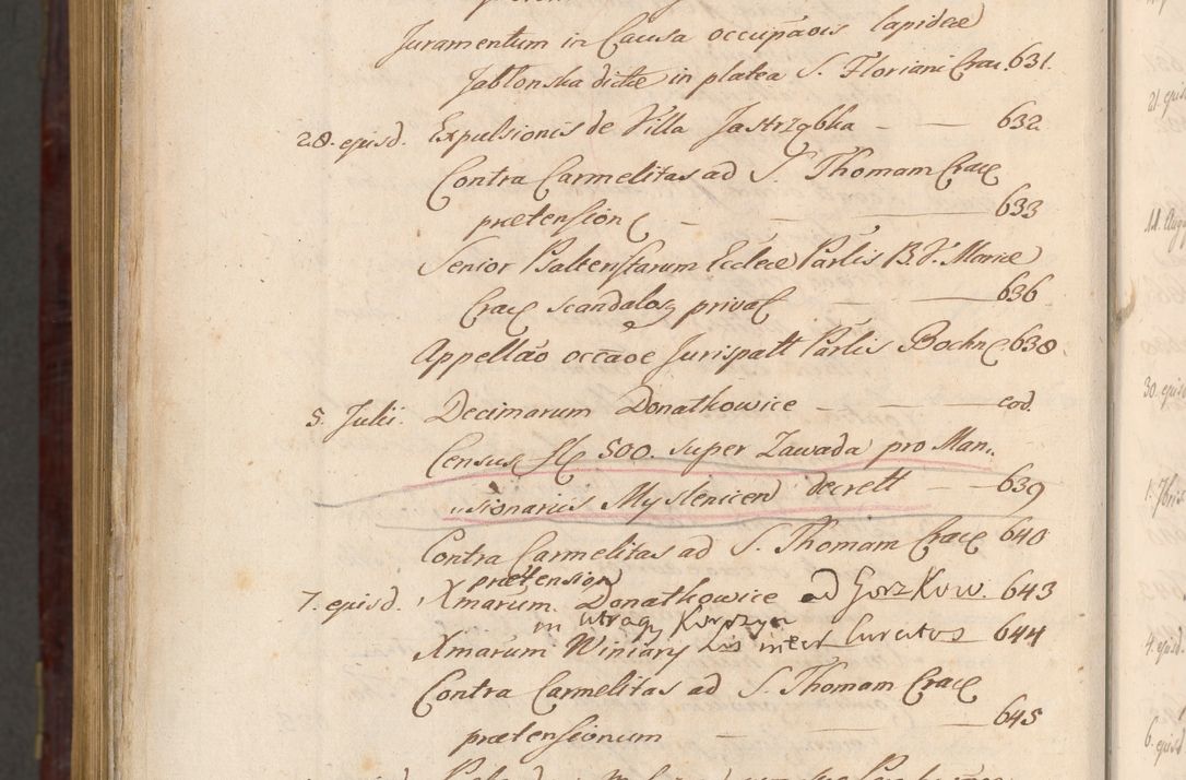 Zdjęcie nr 1705 dla obiektu archiwalnego: Acta actorum episcopalium R. D. Andreae Trzebicki ab anno 1670 ad annum 1675 mensem Martinum acticatorum Volumen V