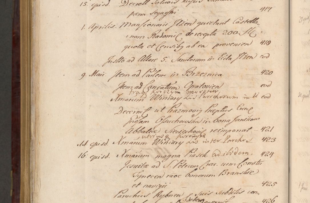 Zdjęcie nr 1693 dla obiektu archiwalnego: Acta actorum episcopalium R. D. Andreae Trzebicki ab anno 1670 ad annum 1675 mensem Martinum acticatorum Volumen V