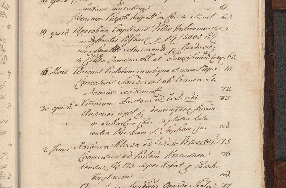Zdjęcie nr 1674 dla obiektu archiwalnego: Acta actorum episcopalium R. D. Andreae Trzebicki ab anno 1670 ad annum 1675 mensem Martinum acticatorum Volumen V