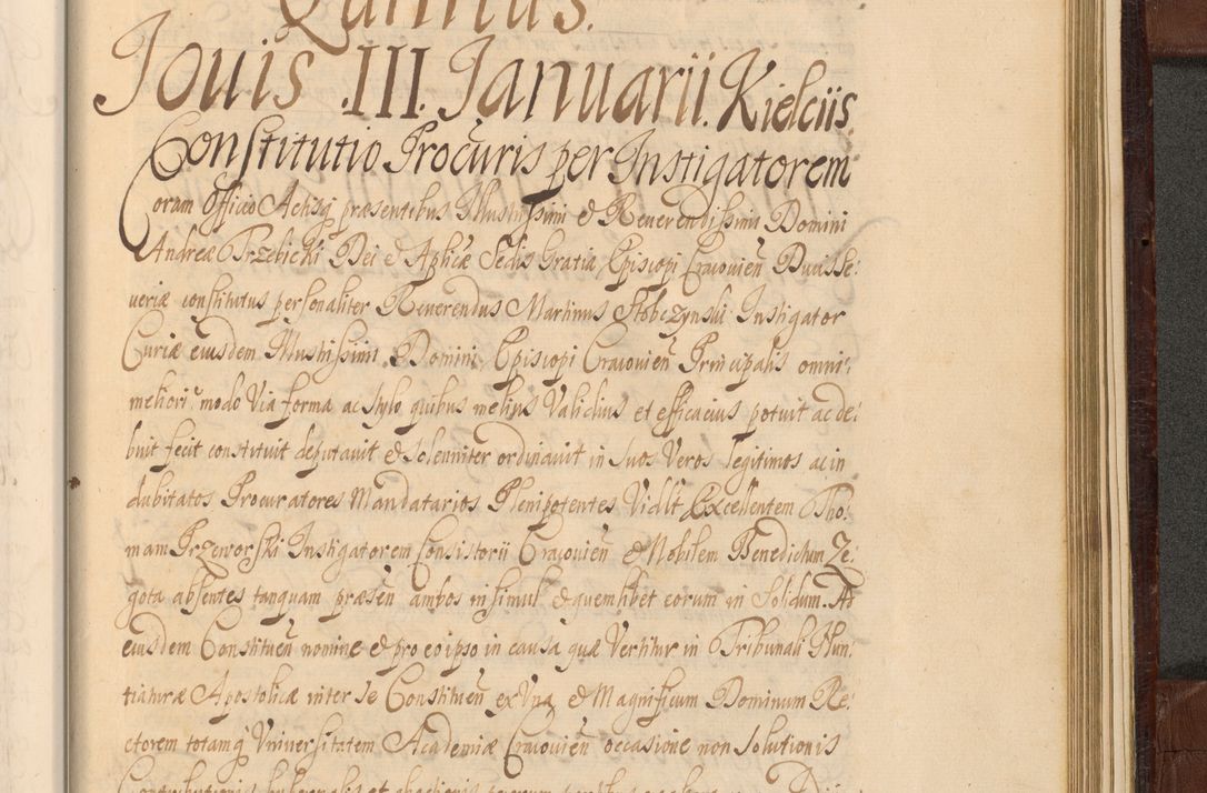 Zdjęcie nr 1580 dla obiektu archiwalnego: Acta actorum episcopalium R. D. Andreae Trzebicki ab anno 1670 ad annum 1675 mensem Martinum acticatorum Volumen V