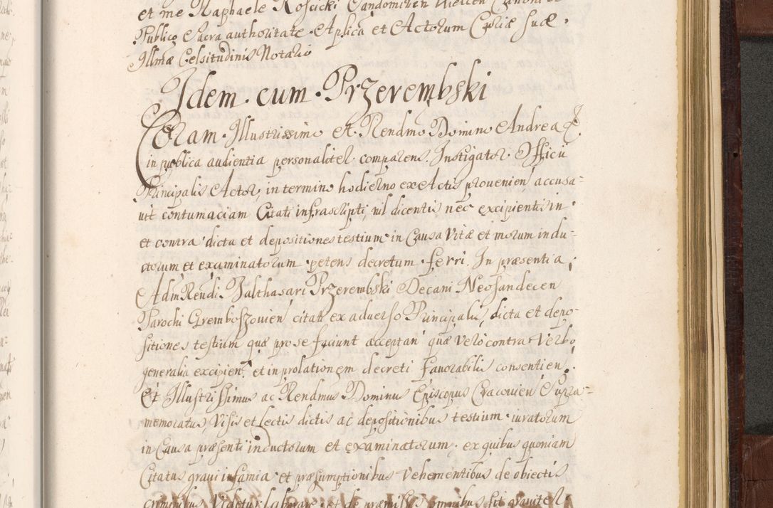 Zdjęcie nr 1568 dla obiektu archiwalnego: Acta actorum episcopalium R. D. Andreae Trzebicki ab anno 1670 ad annum 1675 mensem Martinum acticatorum Volumen V