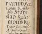 Zdjęcie nr 160 dla obiektu archiwalnego: Acta constitucionum coram reverendo patre domino Paulo Crassowski Warschoviensi et Omnium Sanctorum in Cracovia praeposito et officiali generali Craccoviensi ad annum Domini 1545, a die et mense infrascriptis foeliciter continuantur