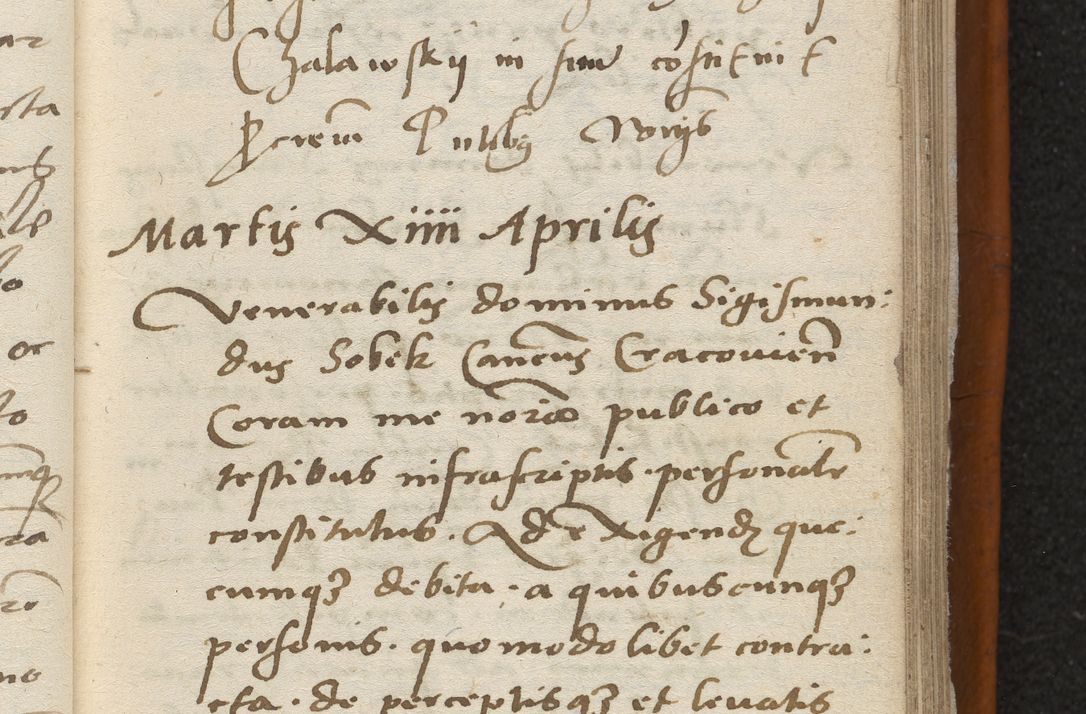 Zdjęcie nr 56 dla obiektu archiwalnego: Acta constitucionum coram reverendo patre domino Paulo Crassowski Warschoviensi et Omnium Sanctorum in Cracovia praeposito et officiali generali Craccoviensi ad annum Domini 1545, a die et mense infrascriptis foeliciter continuantur