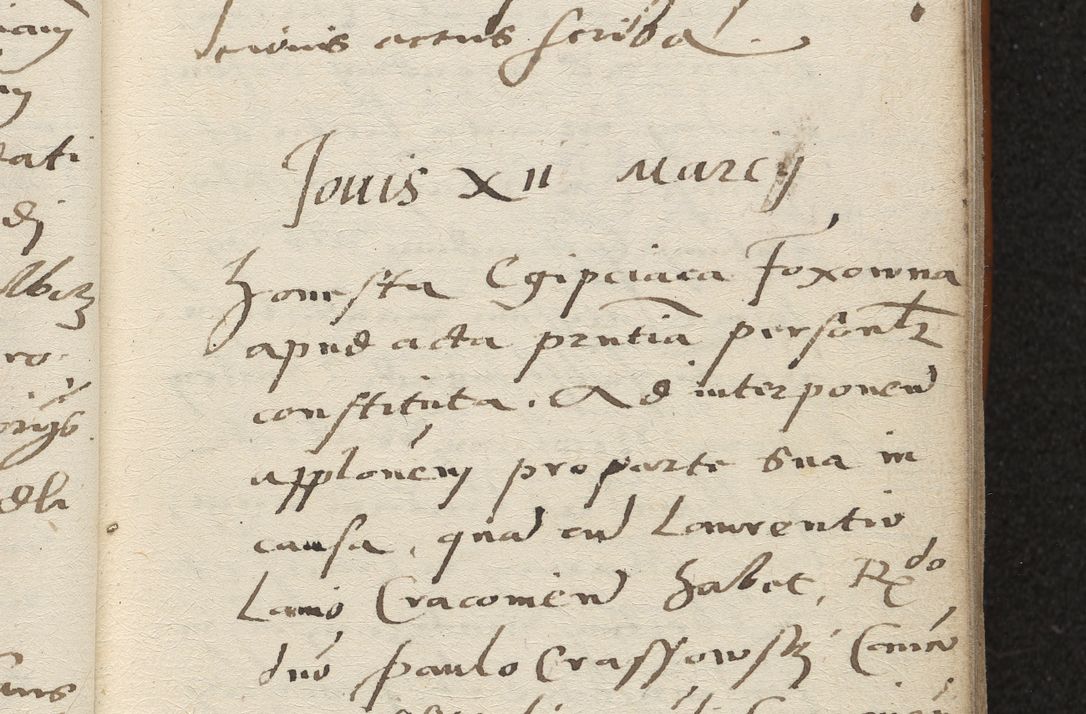 Zdjęcie nr 26 dla obiektu archiwalnego: Acta constitucionum coram reverendo patre domino Paulo Crassowski Warschoviensi et Omnium Sanctorum in Cracovia praeposito et officiali generali Craccoviensi ad annum Domini 1545, a die et mense infrascriptis foeliciter continuantur
