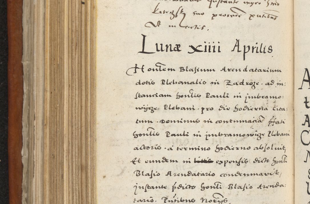 Zdjęcie nr 447 dla obiektu archiwalnego: Acta constitucionum coram reverendo patre domino Paulo Crassowski Warschoviensi et Omnium Sanctorum in Cracovia praeposito et officiali generali Craccoviensi ad annum Domini 1545, a die et mense infrascriptis foeliciter continuantur