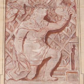 Zdjęcie nr 1: Ściany prezbiterium artykułowane malowanymi en grisaille, kompozytowymi pilastrami ustawionymi na wysokim cokole, dźwigającymi belkowanie, zakończone kostkowaniem, z tryglifami na ich osi. Cokół i fryz dekorowane płycinami z malowaną imitacją czerwonej marmoryzacji. Między pilastrami w połowie wysokości ściany malowane nisze zamknięte konchami z wizerunkami świętych, sceny ze świętymi w prostokątnych ramach i medaliony. Nisze i medaliony ukazane na beżowym tle, ujęte od dołu i od góry wicią roślinną z uskrzydlonymi główkami anielskimi i z krzyżami malowanymi en grisaille. Sceny ze świętymi ukazane na tle ścian pokrytych imitacją jasnobrązowej marmoryzacji. Na ścianie północnej w czerwonych niszach całopostaciowe przedstawienia św. Szymona z Lipnicy, św. Jacka oraz św. Andrzeja Boboli malowane en grisaille. Nad drzwiami do zakrystii malowana monochromatycznie w odcieniach czerwieni scena ze św. Kazimierzem klęczącym przed krucyfiksem, w towarzystwie puttów. Pomiędzy niszami scena ze św. Stanisławem wskrzeszającym Piotrowina. Na ścianie południowej w czerwonych niszach całopostaciowe przedstawienia św. Kingi i bł. Bronisławy malowane en grisaille oraz malowane dwie sceny ujęte ramami ukazujące św. Jana Kantego z uczniami na dziedzińcu Collegium Maius oraz św. Wojciecha podczas kazania. Pod oknem malowana podłużna płycina, ujęta ramą z monochromatycznym przedstawieniem aniołków w tanecznych pozach w jasnoczerwonych odcieniach. Na ścianie zamykającej prezbiterium namalowane en grisaille dwa medaliony z popiersiami św. Stanisława Kostki i św. Jadwigi. Strop w części prezbiterialnej ujęty ramą z kasetonów o niebieskim tle z rozetami. Pole środkowe stropu wypełnione białą wicią roślinną na bladoróżowym tle. W centralnej części plafon w formie stojącego prostokąta z wyłamanymi na kształt łuków odcinkowych bokami, ujęty rzeźbioną ramą, z przedstawieniem ofiarowania kluczy św. Piotrowi. 
Ściany nawy artykułowane analogicznymi względem prezbiterium pilastrami na cokołach, dźwigającymi belkowanie. Pomiędzy otworami okiennymi malowane nisze z postaciami Chrystusa (ściana północna) i Marii (ściana południowa). Strop nad nawą główną ujęty bordiurą z kasetonów o niebieskim tle z rozetami. W centralnej części plafon w formie stojącego prostokąta z wyłamanymi na kształt łuków odcinkowych bokami, krótszymi wypukłymi, dłuższymi wklęsłymi, ujęty rzeźbioną ramą, z przedstawieniem kazania św. Pawła w Atenach. W czterech narożach plafonu bladoczerwone pola o nieregularnym kształcie wypełnione wicią roślinną z atrybutami godności kościelnych – tiarą papieską, stułą, tablicami prawa (papież), kapeluszem kardynalskim, księgą, stułą, laską z krzyżem patriarchalnym (kardynał), infułą, kadzielnicą, księgą, pastorałem (biskup), biretem, księgą, stułą, kadzielnicą, laską zakończoną krzyżem (kanonik). W części zachodniej, pod chórem strop belkowy. Pola pomiędzy belkami wypełnione wicią roślinną z główkami anielskimi. Ściany podzielone na dwie strefy – część cokołową oraz partię górną imitującą rustykę.

