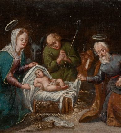 Zdjęcie nr 27: Ołtarz prostopadłościenny, drewniany. Mensa drewniana, antepedium dekorowane płyciną z okrągłym medalionem i równoramiennym krzyżem o trójlistnym zakończeniu ramion w glorii promienistej. Nastawa ołtarzowa architektoniczna, jednoosiowa, jednokondygnacyjna ze skrzydłami. Jest wsparta na predelli ujętej cokołami z główkami aniołków na tle muszli, z podwieszonymi pod ich szyjami chustami, zwieńczonej kostkowaniem. Nastawa flankowana korynckimi kolumnami, podtrzymującymi szerokie belkowanie. Trzony kolumn ujęte pierścieniem w jednej trzeciej wysokości, u dołu dekorowane ornamentem okuciowym z kaboszonem, u góry płaskorzeźbioną stylizowaną arabeską. W skrzydłach szerokie ramy wokół obrazów wypełnione ornamentem roślinnym, boczną krawędź zdobi pas cekinów. Architraw i fryz zdobiony ornamentem roślinnym; w partii fryzu trzy uskrzydlone główki anielskie. Gzyms u spodu dekorowany kostkowaniem i ornamentem sznurowym. Na gzymsie szczyt, utworzony z ornamentu okuciowego; na belkowaniu, na osiach podpór cokoły z figurami aniołów. Struktura w całości złocona. W polu środkowym św. Anna Samotrzeć, w predelli scena ukazująca „Pokłon pasterzy”, a na skrzydłach przedstawienia św. Antoniego, św. Barbary (lewe skrzydło), św. Franciszka i św. Jana Kantego (prawe skrzydło); na awersie św. Jana Ewangelisty i św. Elżbiety Węgierskiej (lewe skrzydło) oraz św. Barbary i niezidentyfikowanego świętego (prawe skrzydło). 
