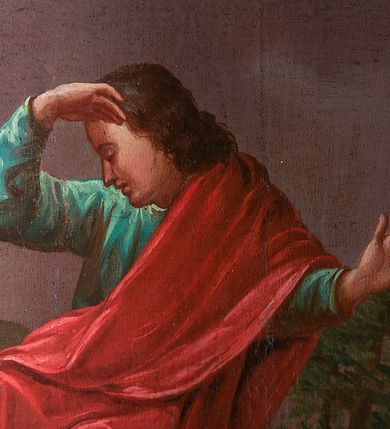 Zdjęcie nr 4: Ołtarz przyścienny, architektoniczny, jednoosiowy, jednokondygnacyjny ze zwieńczeniem, z uszakami. Mensa prostopadłościenna na cokole; antepedium dekorowane trzema płycinami, z których środkowa wypełniona emblematem franciszkańskim złożonym ze skrzyżowanych rąk poniżej krzyża w glorii. Tabernakulum architektoniczne, o ściętych narożach podkreślonych lizenami, na profilowanym cokole. W ścianie frontowej nisza w kształcie stojącego prostokąta zamkniętego łukiem pełnym z umocowanymi na czerwonym tle relikwiami. Kondygnację zamyka gzyms i uskokowe zwieńczenie pełniące funkcję podstawy pod krucyfiks. Nastawa ołtarzowa, ujęta kompozytowymi kolumnami ustawionymi na wysokich postumentach zdobionych plakietami roślinnymi. Dźwigają one pełne, wyłamane na ich osiach belkowanie . Fryz wysuniętych części dekorowany rozetami, a cofniętej fragmentem symetrycznej wici. W centrum kondygnacji nisza zamknięta łukiem półkolistym mieszcząca obraz „Przemienienie Pańskie” i wizerunek św. Franciszka na zasuwie. Nisza ujęta prostokątną ramą, której wolne naroża wypełniają uskrzydlone główki anielskie. Kondygnacja ujęta ażurowymi uszakami z wici roślinnej. W zwieńczeniu przedstawienie św. Walentego w formie stojącego prostokąta zamkniętego łukiem pełnym, ujęte pilastrami z cekinami i wolutami podtrzymującymi fragmenty belkowania. Od góry nisza ujęta rzeźbionym, ornamentalnym zwieńczeniem o wklęsło-wypukłym profilu złożonym z ulistnionych wolut ujmujących kartusz z owalnym polem podtrzymujący woluty tworzące kształt serca. 
Struktura ołtarza w kolorze białym; profile, detale, ornamenty i kolumny złocone.
