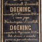 Zdjęcie nr 1: Tablica epitafijna w kształcie stojącego prostokąta, w polu wyznaczonym złotą, malowaną ramką inskrypcja:  „D(EO) O(PTIMO) M(AXIMO) / Franciszek Dominik / DOENING / zmarły 14. Września 1848. r(oku) / i żona jego / Katarzyna z Czurlik / DOENING / zmarła 6. Stycznia 1849. r(oku) / Ich dzieci i wnuki / proszą przechodniów / o Zdrowaś Marya!&quot;