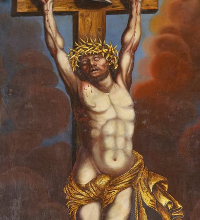 Zdjęcie nr 2: Ołtarz architektoniczny, jednoosiowy, jednokondygnacyjny ze zwieńczeniem, ujęty uszami z ornamentu małżowinowo-chrząstkowego oraz akantu. Mensa drewniana o linii wklęsło-wypukłej, z kamiennym portatylem, na odwrocie którego znajdują się napisy: „Anno D[omi]ni 1791 d(ie) 23 Julii Jllus[tr]ssimus R[evere]mdissimus D[ominus] Thimotheus / Nałęcz de Gorzen Gorzenski Ep[isco]pus Smolene(censis) hac Altare Portatile con/secravit et Reliquias s(acto)r)um) Laurentii [...] Martyr(um) imposui[t]”, „[...] et obsigillatum in actu visitationis ep[isco]palis / 29 Julii 1808 per Reverendissimum ec Illustri/ssimum D(omi)num Andre[am] Rawicz Gawtonski / Ep(isco)pu(m) Crac[oviensem] [...]”,  „Obsigillavimus / in visitazione canonica / die 29 Maii 1899/ + Joannes / princeps Ep(isco)p(us)” oraz „Obsigillavit Celsi(ssi)mus ac Rev(erendiss)mus / Adam Stephanus Princeps Sapieha / Princeps Arch(ie)p(isco)pus Cracoviensis in / actu visit(ationis) Can(once) / Wola Radziszowska die 25 Maii 1939 / Julianus Groblicki / secratarius.” Antepedium drewniane, w części centralnej dekorowane płaskorzeźbionym medalionem z wici roślinnej mieszczącym monogram IHS ujęty po bokach ornamentem roślinnym. Nastawa ustawiona na profilowanym cokole dekorowanym uskrzydlonymi główkami anielskimi. W części środkowej predella ze złoconą płyciną w kształcie leżącego prostokąta ujętego palmetami, wewnątrz której znajduje się obraz ze sceną Zwiastowania. Retabulum ujęte parą korynckich kolumn ustawionych na wysokich cokołach. Kolumny dźwigają odcinki wyłamanego belkowania zwieńczonego profilowanym gzymsem, na którym ustawiono figury św. Kazimierza i św. Floriana. Trzony kolumn złocone, w jednej trzeciej wysokości opięte profilowanym okuciem, poniżej którego płaskorzeźbione, uskrzydlone główki anielskie na tle ornamentu okuciowego, a powyżej winna latorośl na tle ornamentu okuciowego. Pole środkowe ołtarza w formie arkady zamkniętej łukiem półkolistym mieści obraz przedstawiający Ukrzyżowanie. W przyłuczach płaskorzeźbione, uskrzydlone główki anielskie. Zwieńczenie ujęte hermowymi pilastrami dźwigającymi niepełne, wyłamane belkowanie z uskrzydloną główką anielską na osi, na którym znajduje się trójkątny, przerwany przyczółek. Na ramionach przyczółka półleżące postaci aniołów, pomiędzy nimi, w osi ołtarza figura św. Jana Chrzciciela. W polu obraz w kształcie stojącego prostokąta zamkniętego łukiem półokrągłym przedstawiający św. Michała Archanioła. Zwieńczenie ujęte uszami utworzonymi z akantu oraz podwieszonej draperii. Struktura ołtarza jest polichromowana na ciemnozielono, ze złoconymi detalami architektonicznymi i ornamentyką. Figury w partiach ciała z naturalistyczną polichromią oraz złoconymi szatami i atrybutami.



