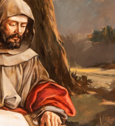 Zdjęcie nr 10: Ołtarz architektoniczny, jednokondygnacyjny, pięcioosiowy, na dwustrefowym cokole z bramkami w jego partii. Ołtarz prostopadłościenny, murowany, w drewnianej obudowie. Antepedium podzielone na trzy pola czterema pilastrami; w środkowym płaskorzeźbione serce ujęte krzyżem i kotwicą oraz kwiatami, w bocznych dekoracja roślinna. 
Tabernakulum w formie drewnianej skrzynki na planie prostokąta o ściętych przednich narożach, na profilowanym cokole, zamknięte gzymsem. Ścianka frontowa metalowa z drzwiczkami w formie stojącego prostokąta zamkniętego łukiem półkolistym z aplikowanym krzyżem z gorejącym sercem w glorii oraz winnym gronem i kłosami zbóż u spodu. Powyżej w przyłuczach aplikowana dekoracja w postaci winnego grona i kłosów zboża. Naroża i ścianki boczne dekorowane płycinami z płaskorzeźbionymi kwiatami i aplikowanymi metalowymi płytkami z kłosami zbóż. Na tabernakulum tron wystawienia w postaci baldachimu na czterech kolumienkach ze ścianką tylną z płaskorzeźbioną glorią promienistą. Baldachim o łukach ostrych, na froncie trójlistnym, z podwieszonymi wspornikami; całość zakończona krzyżem. 
Oś środkowa retabulum wyższa i szersza od pozostałych, ujęta dwiema parami stylizowanych kolumn dźwigającym archiwoltę oraz stylizowaną wimpergę, w której polu znajduje się fryz arkadkowy i medalion z płaskorzeźbioną Madonną z Dzieciątkiem (według Rafaela Santi), całość zamknięta trójkątnym gzymsem nadwieszonym, dekorowanym stylizowanym akantem, z krzyżem wieńczącym. W polu centralnym nisza w formie stojącego prostokąta zamkniętego łukiem półkolistym z wymiennymi figurami Matki Boskiej i Najświętszego Serca Jezusa, ujęta profilowaną ramą oraz pasem ornamentu roślinnego, na zasuwie wizerunek św. Marcina z Tours dzielącego się płaszczem z żebrakiem. Nisze boczne wydzielone wąskimi kolumienkami dźwigającymi niepełne belkowanie z dekoracją geometryczną i roślinną. W niszach środkowych na cokołach figury św. Piotra i św. Pawła; na osiach skrajnych malowane na desce przedstawienia św. Marcina jako mnicha po lewej stronie i św. Marcina jako biskupa po prawej. W dolnej partii strefy cokołu, na osiach wewnętrznych bramki w formie przejść; na skrajnych osiach siedziska. W partii drugiej strefy cokołu krenelaż, ornament ze stylizowanych lilii heraldycznych i płaskorzeźbiona dekoracja roślinna. Struktura w kolorze naturalnego drewna, z polichromowanymi na niebiesko i czerwono akcentami; ornamentyka i detale architektoniczne złocone.
