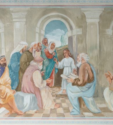 Zdjęcie nr 23: Kościół jest usytuowany w centrum wsi Biały Kościół, na północ od głównej drogi z Krakowa do Olkusza. Teren wokół niego jest otoczony wysokim, kamiennym murem, otynkowanym. Główne wejście znajduje się w murze od zachodu z bramką i dwiema furtkami, flankowanymi przez cztery masywne filary, zdobione ostrołukowymi blendami. Na szczycie filarów ustawione są rzeźby św. Mikołaja i św. Stanisława oraz dwa wazony płomieniste po bokach. Na południowy zachód od kościoła wybudowana jest w ogrodzeniu kaplica. Ponadto w murze są jeszcze trzy wnęki, przykryte daszkami, w których umieszczone są figury.

Kościół jest orientowany, murowany, otynkowany. Wnętrze świątyni tworzy niewielkie, prostokątne, jednoprzęsłowe prezbiterium zakończone prostą ścianą i nakryte pozornym sklepieniem krzyżowo-żebrowym. Nawa jest szersza, na planie prostokąta, nakryta drewnianym stropem z kasetonami, oddzielona od prezbiterium szeroką ostrołukową arkadą w ścianie tęczowej. Od południa do prezbiterium przylega założona na planie prostokąta zakrystia ze sklepieniem beczkowym (pozostawiona ze starego kościoła). Do tej części wzdłuż południowej ściany nawy przylegają kruchta oraz nowo wybudowana druga zakrystia. Na zachodniej ścianie nawy chór muzyczny, dostępny klatką schodową od strony nawy.

Nawę oświetlają umieszczone w południowych i północnych ścianach prostokątne, zamknięte ostrołukowo, rozglifione okna. Na ścianie północnej trzy, a na południowej dwa oraz jedno mniejsze, usytuowane pośrodku nawy nad kruchtą. W prezbiterium są dwa okna na ścianie wschodniej. Wszystkie otwory okienne w kościele wypełnione są witrażami. Do świątyni prowadzą trzy wejścia: główne od strony zachodniej, drugie przez zakrystię od strony wschodniej oraz trzecie przez kruchtę od południa. Wejście główne prowadzi poprzez dwuskrzydłowe drzwi z kruchty pod wieżą. Drzwi między kruchtą a nawą główną są dębowe, przeszklone; za nimi zamocowana jest metalowa krata. 

W zewnętrznej elewacji kościoła widoczny jest niewysoki, kamienny cokół, wykonany z regularnych ciosów kamienia. Prezbiterium niższe od nawy. We wschodniej ścianie, pomiędzy dwoma oknami znajduje się niewielka wnęka, zakończona łukiem półkolistym z figurą Matki Boskiej w polu; powyżej w trójkątnym szczycie umieszczone jest niewielkie, wąskie okienko zakończone łukiem ostrołukowym. Elewacje są bez podziałów architektonicznych. Do zachodniej fasady kościoła dostawiona jest założona na planie kwadratu trójkondygnacyjna wieża-dzwonnica. Poszczególne kondygnacje ustawione są na niskich cokołach i zamknięte profilowanymi gzymsami. W dolnej kondygnacji na osi kościoła, prostokątne wejście do kruchty zaakcentowane rozglifionym portalem w kształcie ostrołukowej arkady i dwustopniowymi schodami. W drugiej kondygnacji ostrołukowe okno zamknięte parą ostrołukowych blend, połączonych jednym parapetem, od góry zamknięte dekoracyjnym trójarkadkowym fryzem. Trzecia kondygnacja ośmioboczna, w każdej ze ścian naprzemiennie ostrołukowe okno lub blenda. Całość nakryta ośmiobocznym, smukłym dachem wieżowym, zakończonym krzyżem osadzonym na kuli; u dołu artykułowanym ośmioma, małymi wieżyczkami. Po bokach wieży, na ścianie zachodniej nawy dwie prostokątne blendy, zamknięte ostrołukowo. Prezbiterium i nawa przykryte stromymi dachami dwuspadowymi. Wieżyczka na sygnaturkę ośmioboczna z latarnią. 

