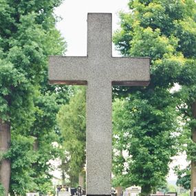 Zdjęcie nr 1: Nagrobek wolnostojący w kształcie krzyża ustawionego na dwustrefowym, wysokim cokole. Na przednim boku cokołu wyryto napis zaczynający się od słów: 
„Ś(WIĘTEJ) P(AMIĘCI) / TEKLI WĘŻYK / PRZEŁOŻONEJ SIÓSTR MIŁOSIERDZIA / I FUNDATORCE DOMU W TENCZYNKU / JUBILATCE / UR(ODZONEJ) 27 STYCZNIA 1830 W KRAKOWIE / ZM(ARŁEJ) 23 STYCZNIA 1911 W TENCZYNKU / POCHOWANEJ W KRAKOWIE / STAWIAJĄ TEN KRZYŻ WDZIĘCZNE / I KOCHAJĄCE SERCA Z PROŚBĄ […]”
Poniżej „DOBRY JEZU A NASZ PANIE / DAJ JEJ WIECZNE SPOCZYWANIE”