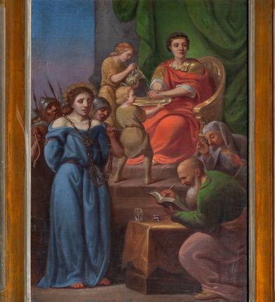 Zdjęcie nr 1: Obrazy w formie stojącego prostokąta, w profilowanej, złoconej ramie, ze szczytem przy górnym boku, z numerem stacji, zwieńczonym krzyżem. Kompozycje wielofigurowe, postacie ukazane w ruchu, na tle pejzażu. Chrystus jest każdorazowo wyodrębniony spośród nich, ubrany w jasnoniebieską tunikę, przewiązaną sznurem, z łańcuchem na szyi lub w białym perizonium, z koroną cierniową na głowie.
Na stacjach o numerach I-VI sygnatury „Wojciech Eljasz 1871”, na VII – „Wojciech Elasz / w Krakowie / 1871”, na obrazach VIII- IX – „Wojciech Eljasz / 1872”, na dziele o numerze XI – „Eljasz 1872”, a na XIII i XIV sygnatura „Wojciech Eljasz 1872”. 