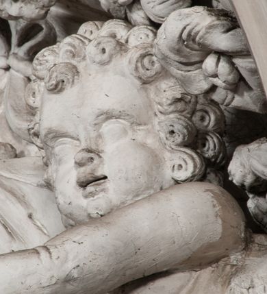 Zdjęcie nr 97: Kaplica zbudowana została na planie kwadratu i nakryta wzniesioną na pendentywach kopułą z latarnią. Przylega do kościoła od północy, do pierwszego przęsła nawy, z którą komunikuje się zamkniętym półkoliście przejściem. Wnętrze artykułowane jest w oparciu o schemat starożytnego łuku triumfalnego za pomocą osadzonych na wysokim cokole pilastrów z kompozytowymi głowicami. Pilastry podtrzymują wydatne belkowanie, ozodbione dekoracją stiukową w postaci puttów, festonów owocowych, rozet oraz kartuszy. Równocześnie pilastry ujmują półkoliste arkady, dwie niższe i większą, środkową. Niższe arkady wypełniają obrazy ze scenami z życia św. Karola Boromeusza. Ponad nimi w prostokątnych, stiukowych, obramieniach znajdują się malowane przedstawienia różnych świętych. W środkowej arkadzie ściany północnej umieszczono okazały późnobarokowy ołtarz z cudownym wizerunkiem św. Karola Boromeusza. Z kolei w arkadach wschodniej i zachodniej rozmieszczono prostokątne okna. Poniżej okna w arkadzie zachodniej znajduje się wyjście na zewnątrz kaplicy zaopatrzone w metalowe, prostokątne drzwi. Natomiast pod oknem w ścianie wschodniej zawieszono tablicę pamiątkową ku czci papieża Jana Pawła II. Arkadę wejściową do kaplicy zamyka prostokątna, brązowa krata. W jej podłuczu od wnętrza na wzór tympanonu umieszczono stiukowy kartusz z herbem Szreniawa, podtrzymywany przez dwa anioły. Ściany tarczowe podniebia przepruto czworobocznymi oknami ujętymi w stiukowe obramienia wolutowe. Na pendentywach przedstawiono w czterech stiukowych kartuszach herby: Szreniawa, Gryf i Kotwicz. Czwarty kartusz jest pusty. Czaszę kopuły wypełnia iluzjonistycznie malowana architektura podzielona na dwie strefy. Dolną artykułują pary pilastrów ujmujące okulusy oraz tralkowa balustrada, a górną gurty wyznaczające pola dla dekoracji ornamentalnej. Ściany zewnętrzne kaplicy zostały podzielone za pomocą kamiennych gzymsów i lizen na dwie trójosiowe kondygnacje, z których górna odpowiada wysokością smukłemu cokołowi mieszczącemu wejście. Zewnętrzne pola każdej elewacji dekorowane są płaskimi pasami tynku w układzie wzoru geometrycznego, zbliżonego do okuciowego. Okna i portal zostały ujęte w profilowane kamienne obramienia. Na ścianie północnej w środkowej kondygnacji pod kartuszem z herbem Szreniawa umieszczono tablicę fundacyjną z napisem: STANISLAUS COMES IN WIŚNICZ LUBOMIRSKI / PALATINUS ET GENERALIS CRACOVIEN[SIS] / SCEPUSIEN[SIS], BIALLOCERKIEVIEN[SIS] / ZATHORIEN[SIS], NIEPOLOMICIEN[SIS] E[T]C[ETER]A, E[T]C[ETER]A, CAPITANEUS / CAPELLAM HANC, / S[ANCTO] CAROLO BARRHOMAEO SUO TUTELARI PATRONO / POST RECEPTA SA[N]CTI HUIUS MERITIS TOT BENEFICIA / DICATAM / EX FUNDAMENTIS EREXIT, DONAVIT / EXORNAVIT, / ANNO D[O]MI[NI], 1640 (Stanisław hrabia na Wiśniczu Lubomirski wojewoda i starosta generalny krakowski, starosta spiski, białocerkiewski, zatorski, niepołomicki, i tak dalej, i tak dalej, tę kaplicę, poświęconą św. Karolowi Boromeuszowi, swojemu patronowi opiekuńczemu, po otrzymaniu tak wielkich łask za wstawiennictwem tego świetego, od fundamentów wzniósł, uposażył i ozdobił, roku Pańskiego 1640). Dach kaplicy oraz latarnia pokryte są blachą miedzianą.
