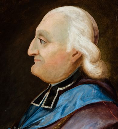 Zdjęcie nr 2: Biskup ukazany do pasa, z profilu, zwrócony w prawo, ubrany w białą albę i fioletowy mucet, z krzyżem pektoralnym i orderem Orła Białego z gwiazdą orderową. W prawym górnym owalna tarcza pod kapeluszem z godłem herbu Rogala otoczona mitrą, infułą, mieczem skrzyżowanym z pastorałem oraz litery F(ELIX) T(URSKI) / E(PISCOPUS) C(RACOVIENSIS) i daty 1790-1800”. Na odwrociu napis: „KOPIA / Z  KATEDRY / NA WAWELU / R. 1882”. 