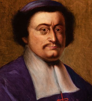 Zdjęcie nr 2: Biskup zwrócony trzy czwarte w lewo, ukazany w półpostaci. Twarz szeroka, oczy wąskie, nos długi, karnacja ciemna. Włosy bujne, ciemne i kędzierzawe. Biskup ubrany jest w rokietę, fioletowy mucet z czerwoną podszewką i białą befkę, na głowie ma założoną fioletową piuskę. Tło jednolite, brązowe. W prawym, górnym narożu obrazu tarcza ujęta labrami i insygniami biskupimi z godłem herbu Nałęcz oraz literami „I[OANNES] M[AŁACHOWSKI] / E[PISCOPUS] C[RACOVIENSIS]” i daty „1680-1697”. Na odwrociu napis: „KOPIA / Z KOŚCIOŁA / X.X. FRANCISZKANÓW / W KRAKOWIE / R. 1882”. Na ramie przyklejona kartka: „KONSERWACJA / MUZ. ARCH. KRAKÓW/2005”.