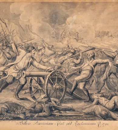 Zdjęcie nr 2: "Michael Stachowicz invenit: delineav: Cracovia. 1821."
"Bitwa Powstańców Krak: pod Racławicami. Ru. 1794"