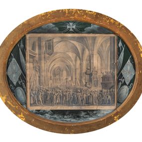 Zdjęcie nr 1: U dołu napisy: "Michael Stachowicz invenit delin Cracovia 1821" i "Ogłoszenie Zasad Królestwa i Konstytucji w Warszawie R. 1815."