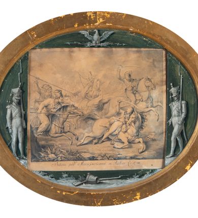 Zdjęcie nr 1: Napisy: "Michael Stachowicz deline Cracovia 1821. an", "Bitwa pod Maciejowicami 10. Paździer: Ru 1794."