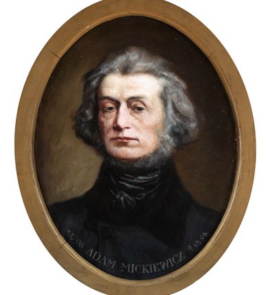 Zdjęcie nr 1: Wzdłuż dolnej krawędzi napis &quot;*  1798 Adam Mickiewicz + 1854&quot;