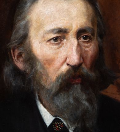 Zdjęcie nr 3: Wzdłuż dolnej krawędzi napis &quot;* 1838  Jan Matejka + 1895&quot;
W dolnej części po prawej sygnatura artysty &quot;J. Bąkowski 1898&quot;