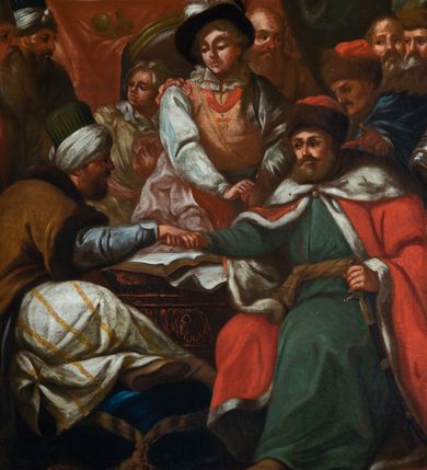 Zdjęcie nr 4: W lewym, dolnym rogu sygnatura "Michał Stachowicz malował (?) / w Krakowie / 1819 R."