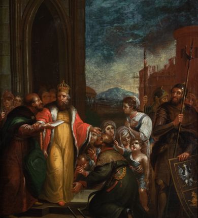 Zdjęcie nr 2: W lewym dolnym rogu sygnatura &quot;Michał Stachowicz malował w Krakowie 1819.&quot;