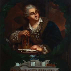 Zdjęcie nr 1: Na dole obrazu napis: "Stanisław August - ostatni z Dynastyi i elekcyi: Król Pols: W. X: Lit: / Od Pawła I Cesarza wszech Rossyi / pogrzebem w Peterzburgu pożałowany. / dnia 22. Lutego R. 1798"