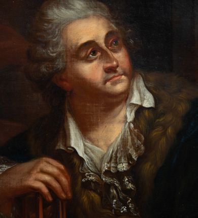 Zdjęcie nr 3: Na dole obrazu napis: "Stanisław August - ostatni z Dynastyi i elekcyi: Król Pols: W. X: Lit: / Od Pawła I Cesarza wszech Rossyi / pogrzebem w Peterzburgu pożałowany. / dnia 22. Lutego R. 1798"