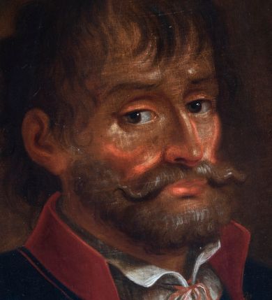 Zdjęcie nr 2: Obraz odspojony od ramy, płótno pociemniała
