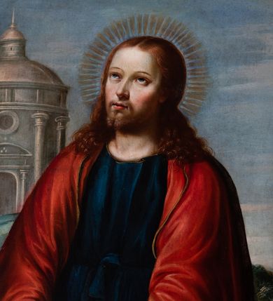 Zdjęcie nr 11: Ołtarz drewniany, prostopadłościenny z kamienną mensą, z kamiennym portatylem. Antepedium drewniane ujęte marmoryzowaną ramą z karbowanym profilem. W polu owalny medalion z przedstawieniem świętego z zakonu Marków, ujętym wicią akantową przeplatana z kwiatową. Nastawa ołtarzowa architektoniczna, jednoosiowa, jednokondygnacyjna ze zwieńczeniem na cokole.  Retabulum flankowane parą zdwojonych półfilarów zakończonych konsolami,  dźwigających pełne belkowanie oraz fragmenty przerwanego, półkolistego przyczółka z siedzącymi puttami. Na tle pilastrów, na konsolach ustawione figury dwóch świętych. Trzony pilastrów dekorowane kampanulami. W polu środkowym wnęka w formie stojącego prostokąta zamkniętego łukiem segmentowym nadwieszonego z uskokiem ujęta profilowaną ramą, z obrazem Wskrzeszenie Łazarza, w osobnej ramie. Nad wnęką baldachim dekorowany lambrekinem, z podwieszoną tkaniną po dwóch stronach, lamowaną frędzlą. Nam baldachimem kartusz z uskrzydlonymi główkami anielskimi i zwieńczony koroną. Zwieńczenie w formie zbliżonej do trapezu o wklęsłych bokach zamknięte falistym gzymsem, dekorowanym kampanulami. W polu gorejące serce przebite mieczem, w otoku z obłoków i uskrzydlonych główek anielskich, w glorii promienistej.  Struktura polichromowana w sposób imitujący marmoryzację w kolorze beżowo-zielonym. Ornamentyka i profile złocone, detal i zwieńczenie srebrzone.