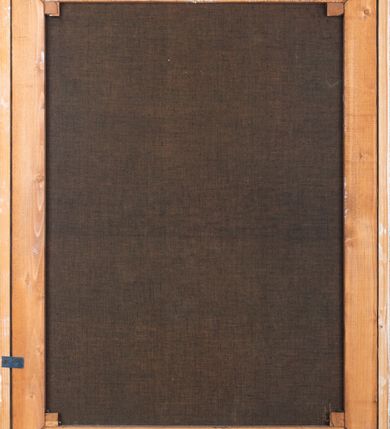 Zdjęcie nr 71: Czternaście obrazów uzyskało ten sam kształt stojącego prostokąta, obramienionego prostą, złoconą i profilowaną ramą. W polach obrazowych znalazły się wielopostaciowe kompozycje umieszczone najczęściej na tle pejzażu, ale także i architektury. Narracja każdego z obrazów skupia się na osobie Chrystusa, któremu towarzyszą inni ludzie, zgodnie z tematyką kolejnej stacji. Namalowane postacie wykonują gwałtowne i dynamiczne gesty. Na ich twarzach o jasnych karnacjach widoczne są różne emocje. Postacie ubrane są w obficie drapowane szaty o intensywnej i kontrastowej kolorystyce. Cykl przedstawia: 1) Sąd Piłata, 2) Jezus bierze krzyż na ramiona, 3) Pierwszy upadek Chrystusa, 4) Chrystus spotyka matkę, 5) Szymon z Cyreny pomaga nieść krzyż Jezusowi, 6) Weronika ociera twarz Jezusa, 7) Drugi upadek pod krzyżem Chrystusa, 8) Jezus upomina płaczące niewiasty, 9) Trzeci upadek pod krzyżem Chrystusa, 10) Obnażenie z szat Jezusa, 11) Przybicie do krzyża Chrystusa, 12) Śmierć Chrystusa na krzyżu, 13) Opłakiwanie Jezusa, 14) Złożenie Chrystusa do grobu.  